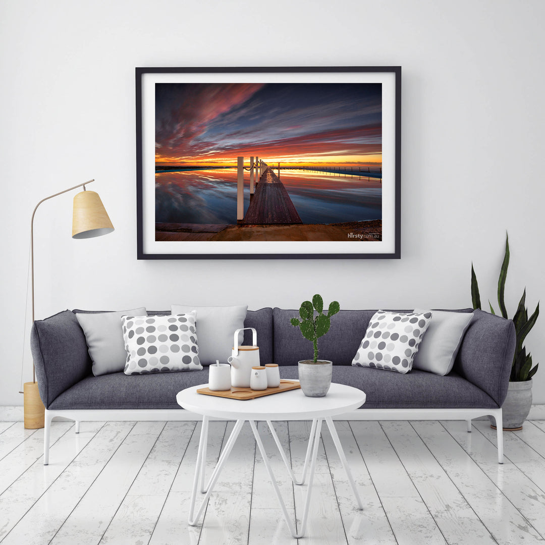 Boardwalk, Narrabeen Rock Pool print