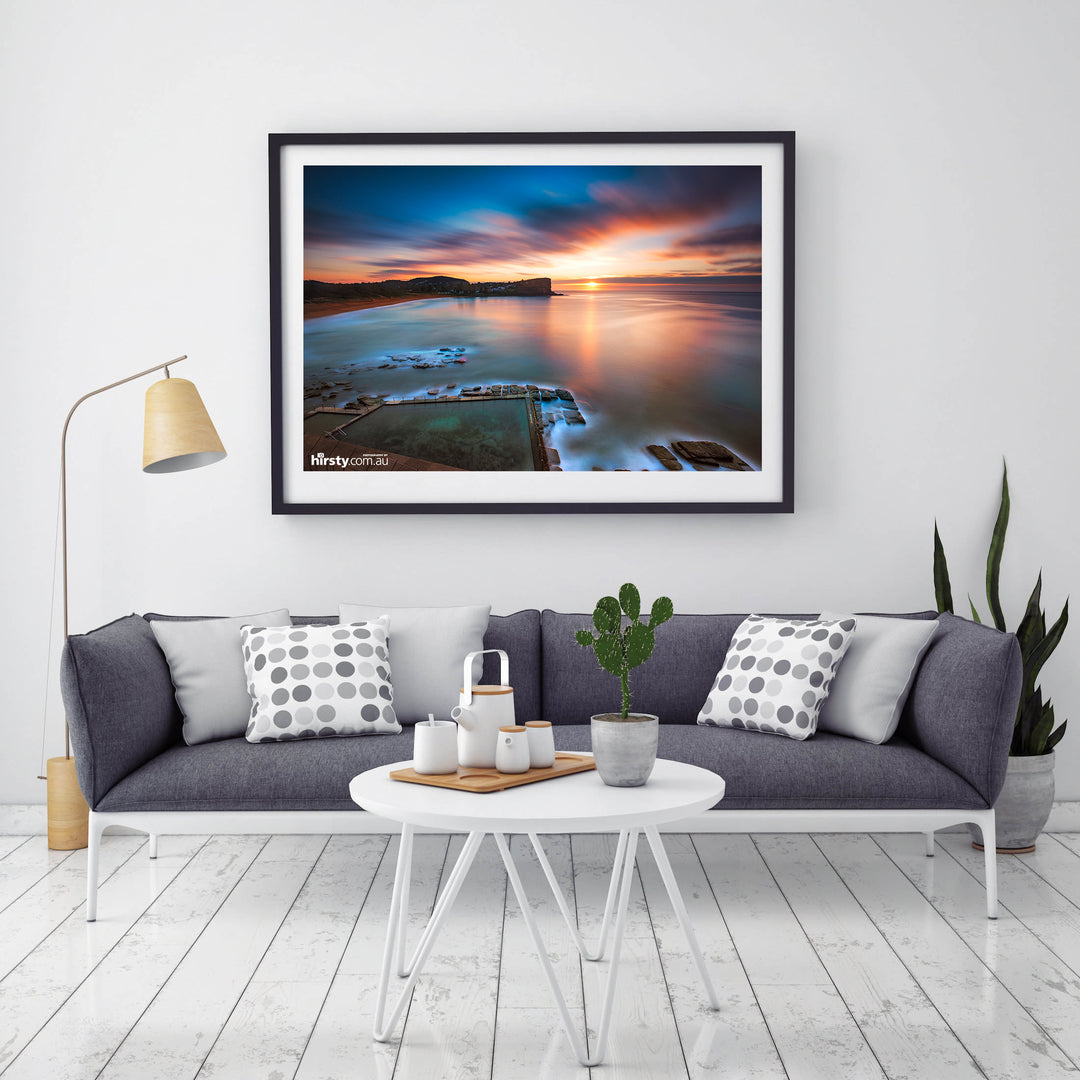 Calm, Avalon Rock Pool print