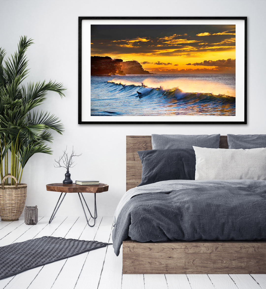 Golden Mirror, Bronte Beach print