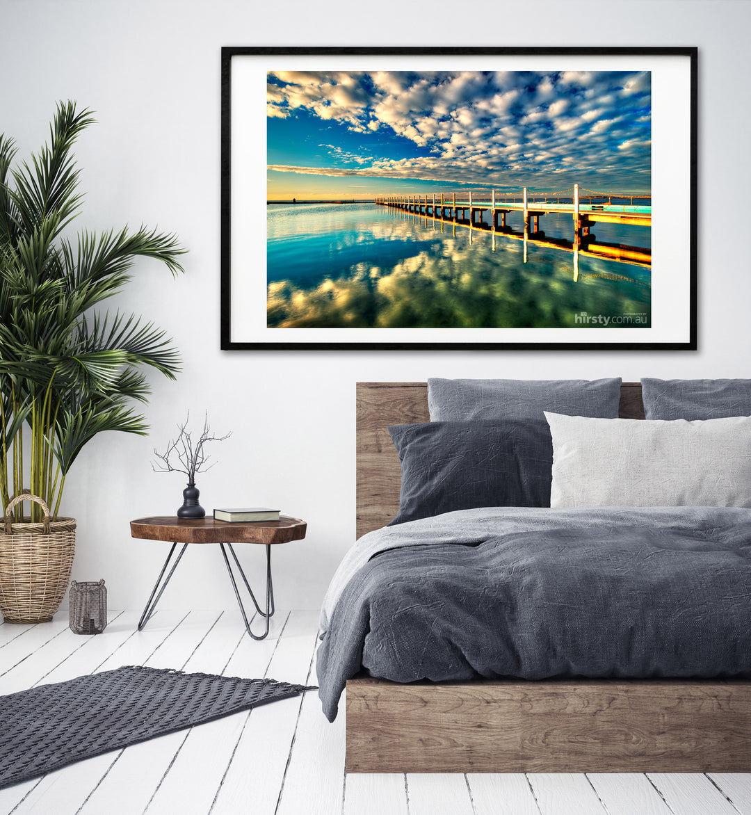 Puffed Up, Narrabeen Rock Pool print