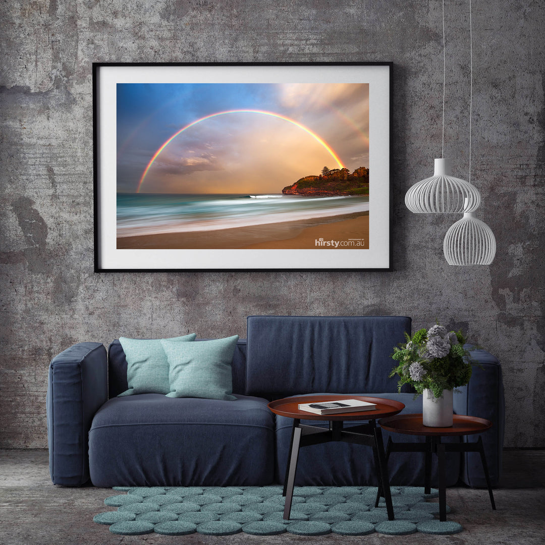 Rainbow Surfing, Warriewood, fine art photograph by Richard Hirst