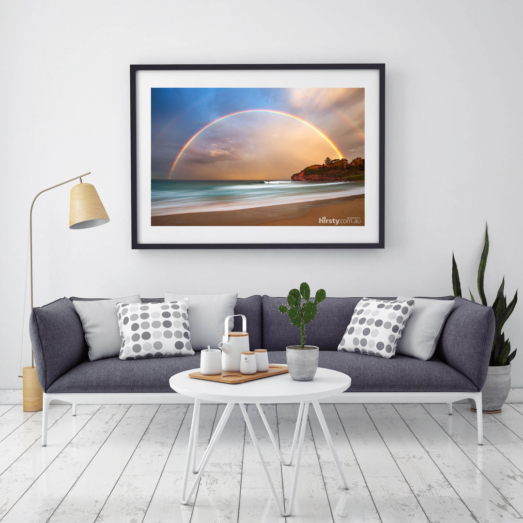 Rainbow Surfing, Warriewood, fine art photograph by Richard Hirst