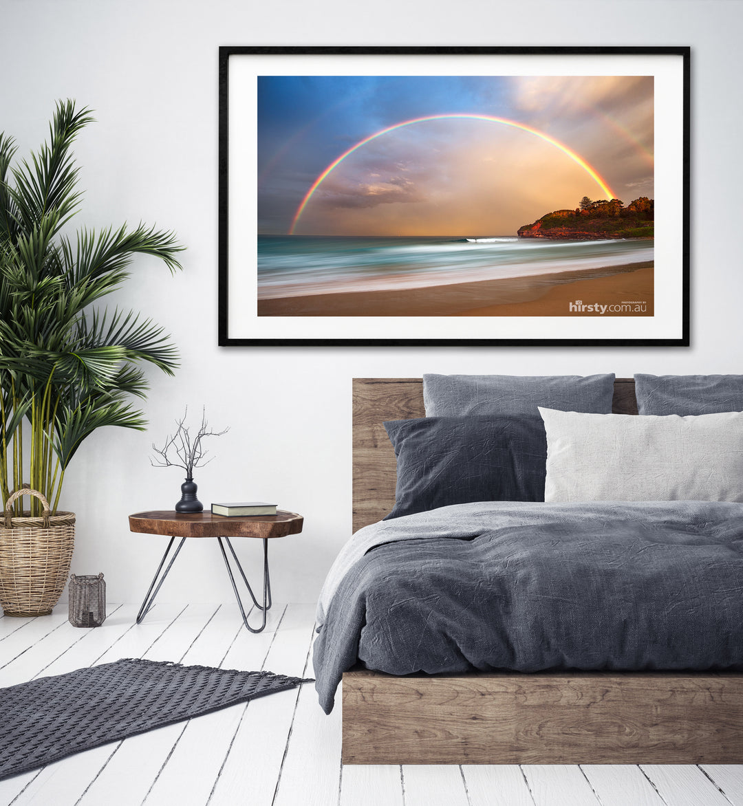 Rainbow Surfing, Warriewood, fine art photograph by Richard Hirst