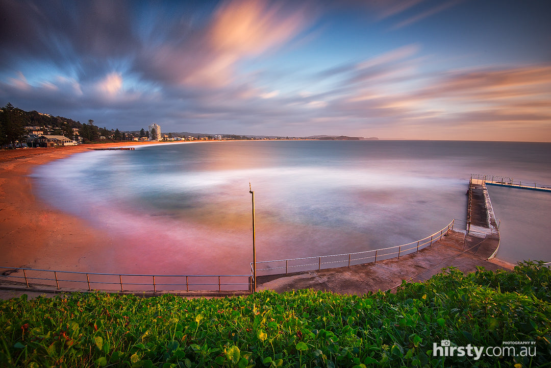 Sun Up, Collaroy Rock Pool print