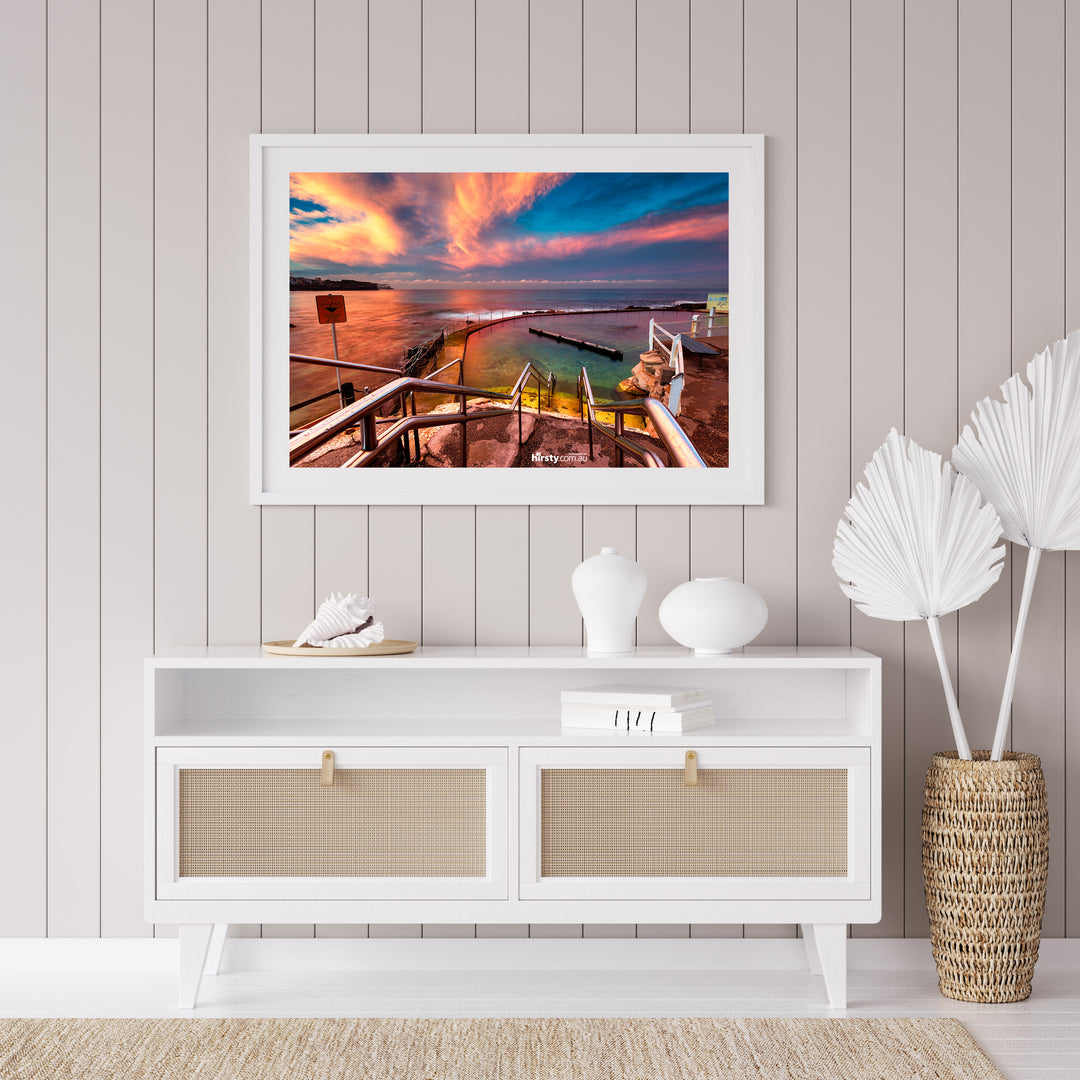 Sunset Swirls, Bronte Beach print