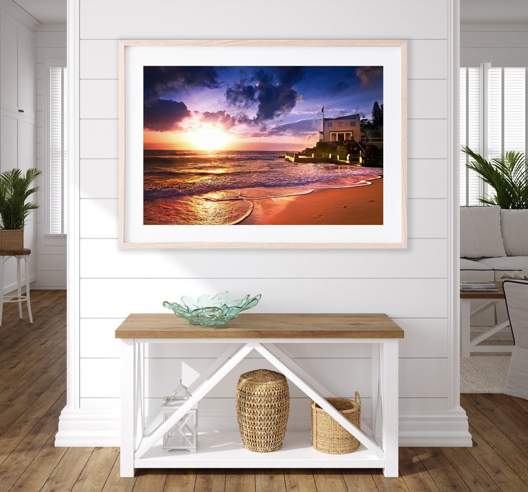 Three Steps, Coogee Rock Pool print